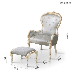Modern Gray Minimalist Decorative Fabric Chair Armchair