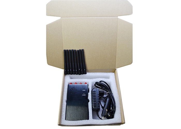 8 Antennas Lojack 2g 3G 4G 2.4G Lte Handheld Cell Phone GPS WiFi Signal Jammer