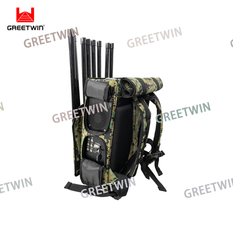 Greetwin 8 band 2.4G 5.8g Gpsl1 Gpsl2 900MHz 433MHz anti uav system drone jammer