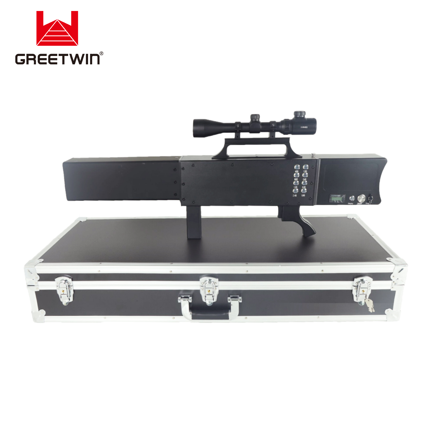 Greetwin 8 band drone jammer gun 1.2 km distance range anti drone system