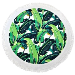 YERT7 - Banana Leaf Round Towel