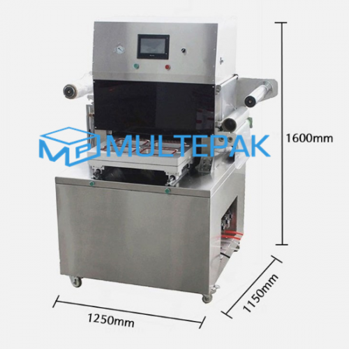 semi automatic vacuum skin packaging machine VSP skin pack packing machinery  for meat fish multepak