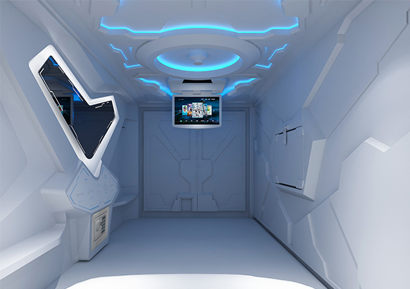 科技款太空舱门竖式单人舱奢华版