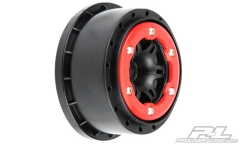 Pro-Line Racing 2715-04 Split Six 2.2"/3.0" Red/Black Bead-Loc Wheels