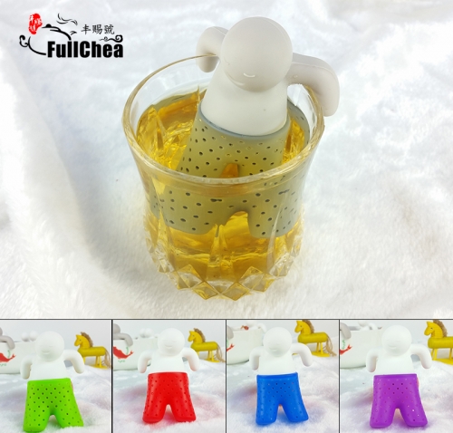 Cute 1pc Mr Tea Infuser / Tea Filter  / Tea Strainer / Food Grade Silicone Material  Tea Infusor 5 Colors