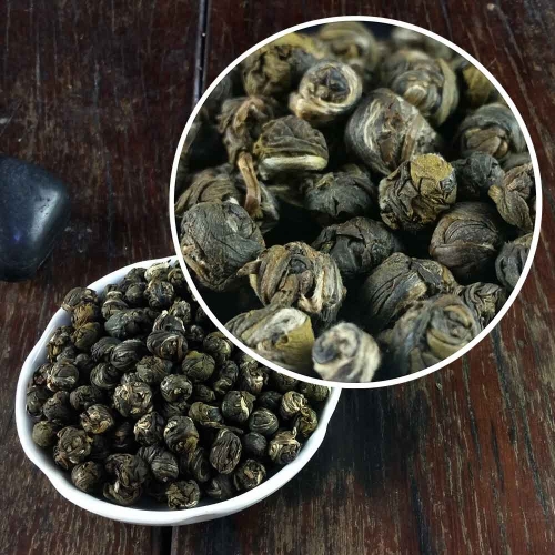 2023 Organic Jasmine Balls 100% Natural Jasmine Pearls Fresh Green Tea chinese beat green tea organic tea online