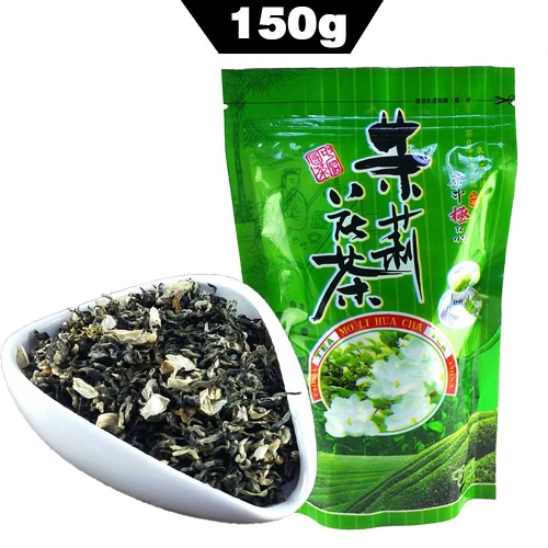 2023 Fresh Jasmine Green Tea With Jasmine Flower For Health And Beauty Chinese Organic Food Product 150g chinese beat green tea organic tea online