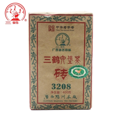 Черный чай Лю Бао «Три журавля», 3208, фабрика Сань Хэ, 2014 г. 400 гр.