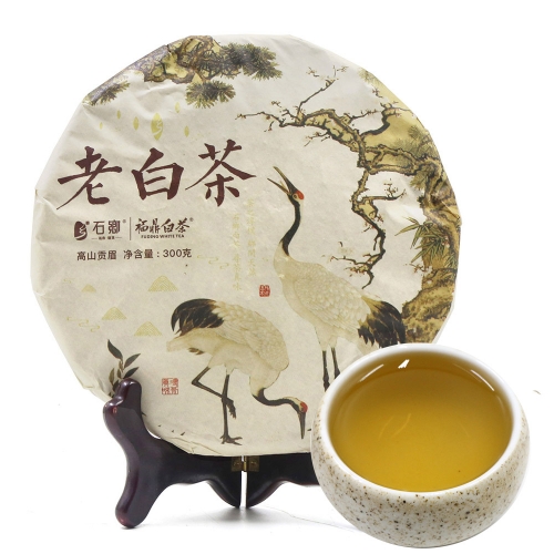 2017 ShuangHe Old Bai Cha Chinese White Tea Leaf Cake 300g