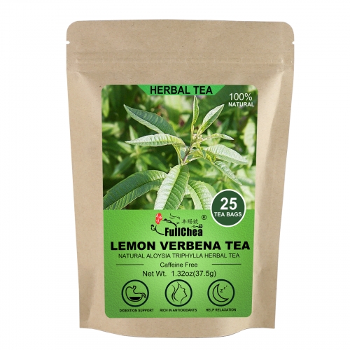 FullChea - Lemon Verbena Tea, 1.5g X 25 Count - Premium Lemon Tea For Digestion Support & Relaxation - Natural Cut & Sifted Cedron Herb