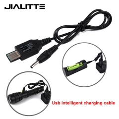 Jialitte C010 60cm 4.2V Intelligent 3.5mm pin USB Charging Line cable for flashlight Headlamp and charger
