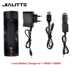 Jialitte Rechargeable li ion battery charger For 18650 26650 3.7V Li-ion Battery with Car Charger and USB Smart Cable C001