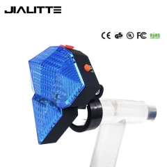 Jialitte B037 Super Bright 9 LED blue Light USB Rechargeable Safety Warning Bicycle Light + bicycle laser taillight