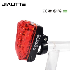 Jialitte B041 Mountain Bike Accessories with AC Adapter USB Rechargeable 5 Leds Bike Tail Light Bicycle Laser Light