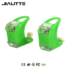 Jialitte B046 LED Silicone Bike Light/ Green LED Bicycle Safety Light with CR2032 Battery