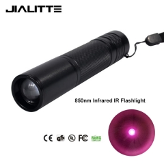 Jialitte F054 Zoomable 850nm Infrared LED Night Vision Flashlight (1x18650)