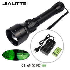 Jialitte F108 Zoomable 50mm Lens IR Infrared Light Night Vision military flashlight with 18650 Battery and Charger