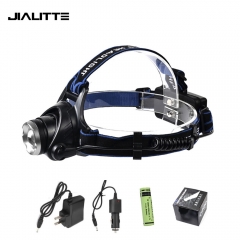 Jialitte H006 Outdoor Cycling Riding Waterproof 10W Rechargeable Crees Headlamp Flashlight Zoomable T6 LED Hiking Head Light