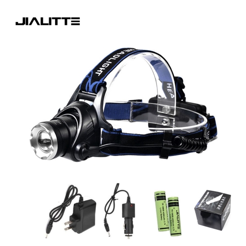 Jialitte H008 Aluminum 10W T6 Rechargeable 1000 Lumen Led Headlamp Zooming Bicycle Headlamp Head Light 90 Rotate