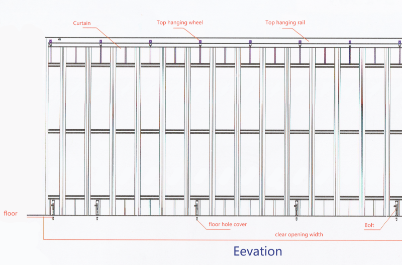 aluminum side folding grilles & closures door curtain