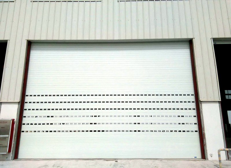Heavy duty industrial windproof aluminum roller shutter door