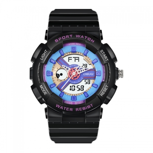 waterproof double time couple quartz sport Chronograph watch for women