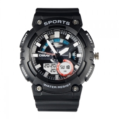 Waterproof Analog-Digital TPU Strap SHOCK Stainless Steel Sport wristwatch for man
