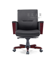 High-end Black Adjustable Boss Office Chair Leather