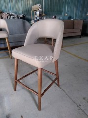 Contemporary style Leather Upholstered Bar Chair