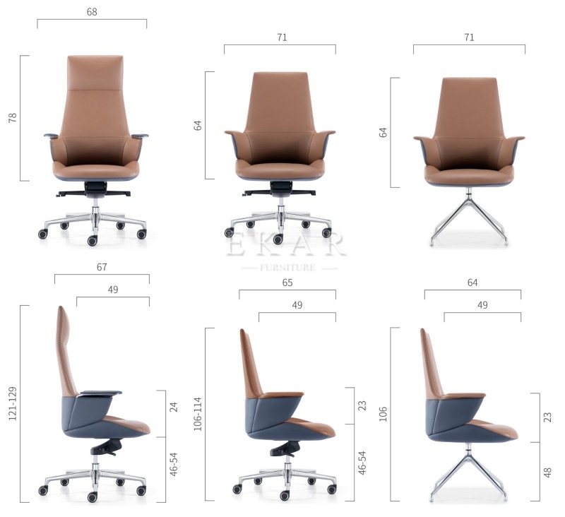 CEO High End Leather Ergonomic Office Seat Workstation Furniture Executive Chair Supplier