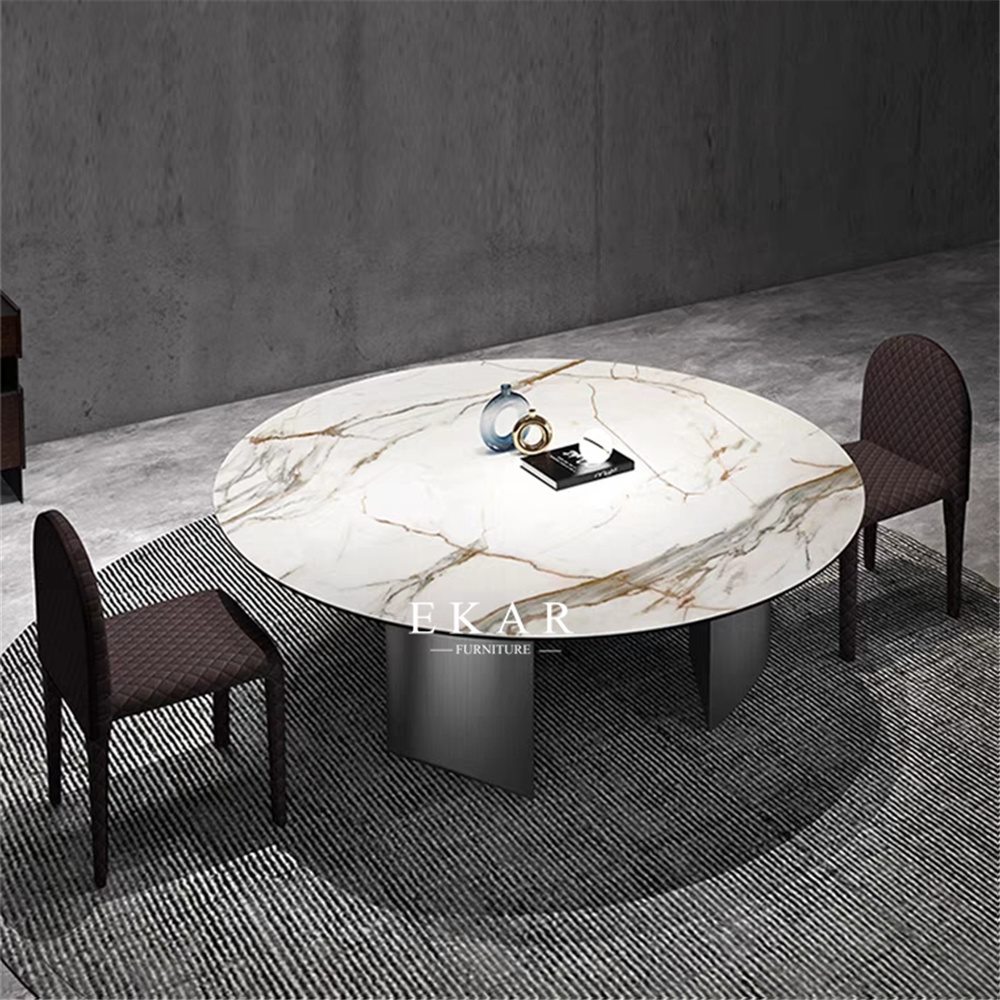 modern round dining table