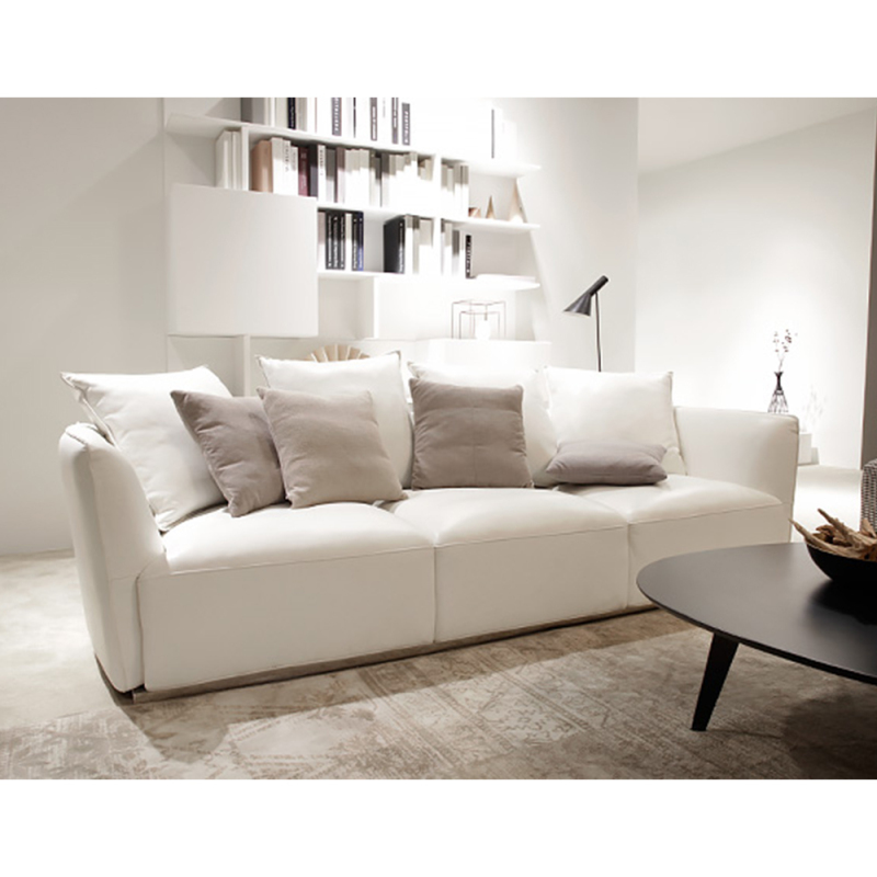 Modern Italian Furniture 3 Seaters Small Cream Sofa
