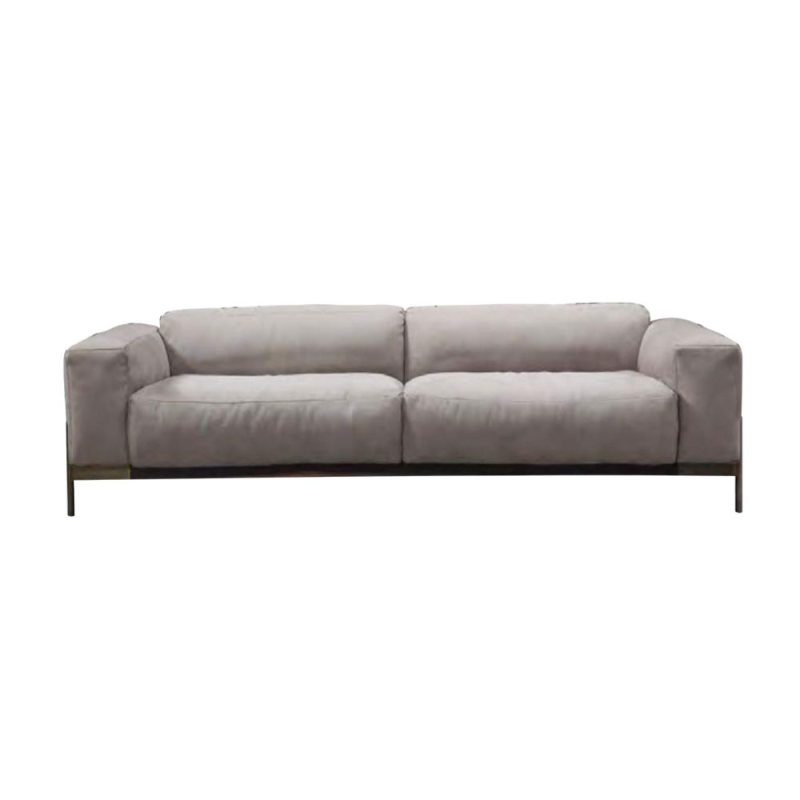 Modern Loveseat Fabric Metal Frame Comfort Nordic Contemporary Couch Sofa