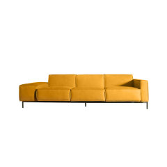 Modern Living Room Sofa Set with Metal Legs and Wooden Frame