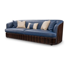 Modern genuine leather English living room sofa