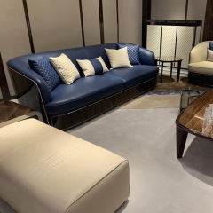 Modern genuine leather English living room sofa