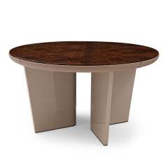 Lauren black gold marble round dining table