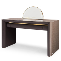 New Modern Design Luxury Dressing Table With Half Moon Mirror