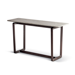 Modern hallway console table wood and marble console table