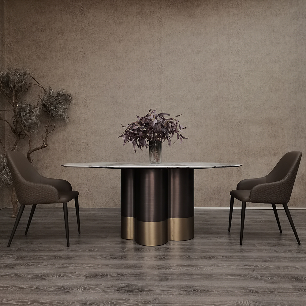 Italian minimalist marble dining table family modern dining table