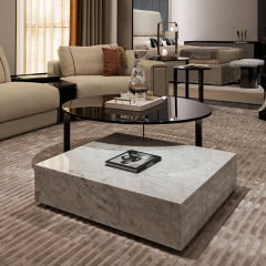 Modern living room furniture marble coffee table combination