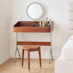Modern bedroom wooden dresser with mirror design makeup table