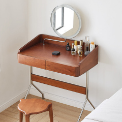 Modern bedroom wooden dresser with mirror design makeup table