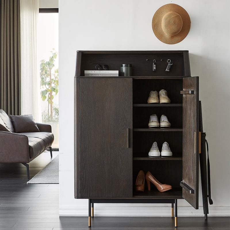Modern new furniture multi-layer shoe cabinet wooden shoe rack cabinet
