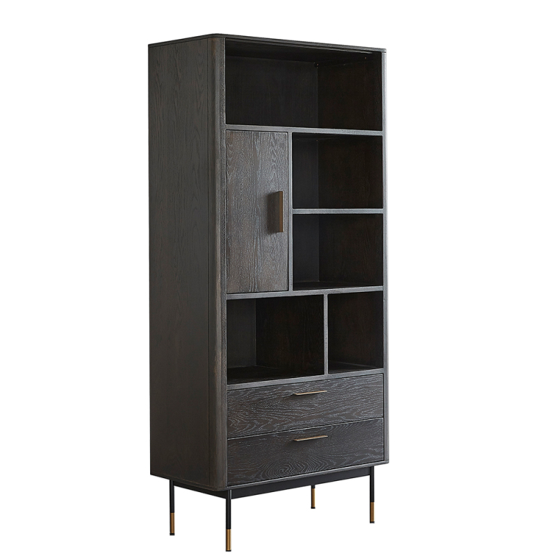 Modern Design Office Furniture Solid Bookcase Wooden Bookcase Cabinet