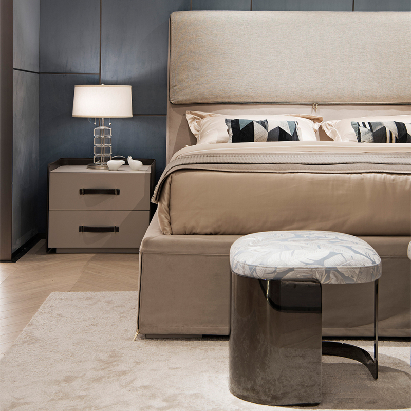 Two drawers modern bedroom bedside table