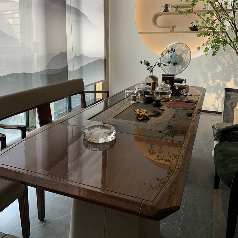 Modern design living room solid wood home furniture tea table