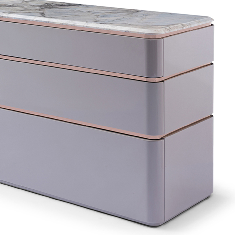 Modern style marble desktop storage cabinet