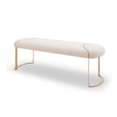 Modern simple furniture velvet hardware leg bench