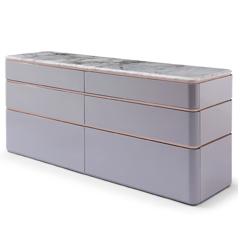 Modern style marble desktop storage cabinet